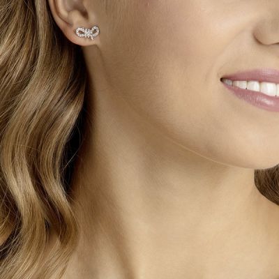 Brincos Swarovski Lifelong Bow 5447080 