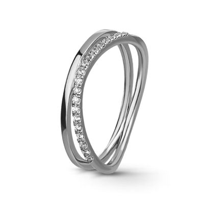 Anel de Noivado Ouro e Diamantes Eternis ALB04-D-19K