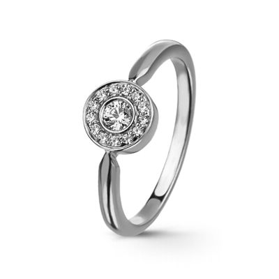 Anel de Noivado Ouro e Diamantes Eternis PMA01-D-19K