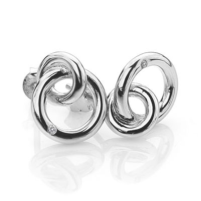 Brincos Hot Diamonds Interlocking Circles DE308