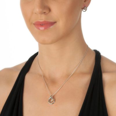 Brincos Hot Diamonds Interlocking Circles DE308