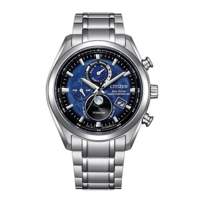 Relógio Citizen Tsuki-yomi Moonphase Radiocontrolado Super Titanium