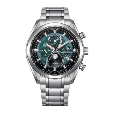 Relógio Citizen Tsuki-yomi Moonphase Radiocontrolado Super Titanium