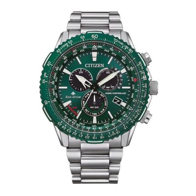 Relógio Citizen Promaster Radiocontrolado Aurora Green CB5004-59W