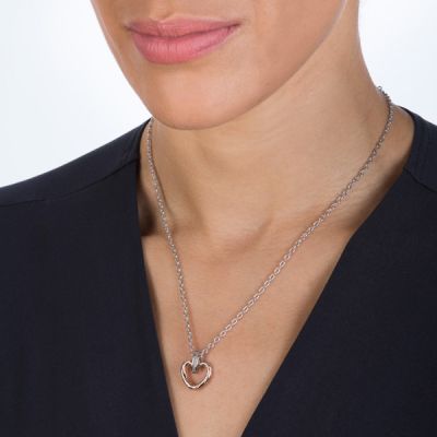 Colar Hot Diamonds Large Heart Breeze DP690
