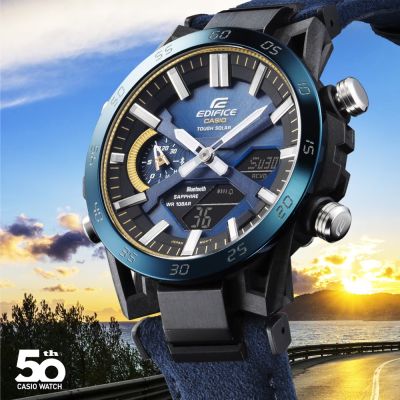 Relógio Casio Edifice Sospensione 50º Aniversário - Edição Limitada ECB-2000SS-2AER