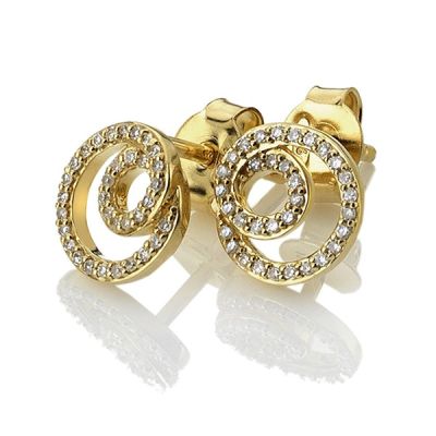Brincos Hot Diamonds Gold Flow GE126