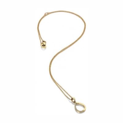 Colar Hot Diamonds Gold Teardrop GP116
