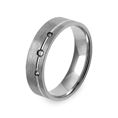 Aliança de Casamento Ouro e Diamantes Eternis WM49-W-D-19K