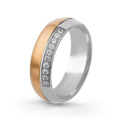 Aliança de Casamento Ouro e Diamantes Eternis EM1D6YW-D-19K