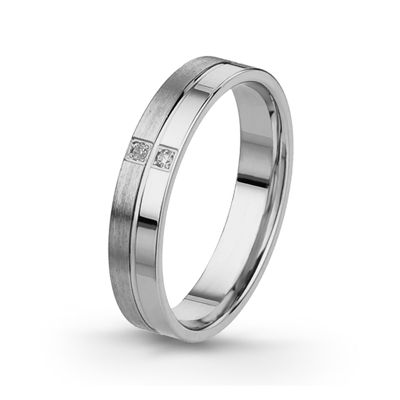 Aliança de Casamento Ouro e Diamantes Eternis EM2C4W-D-19K