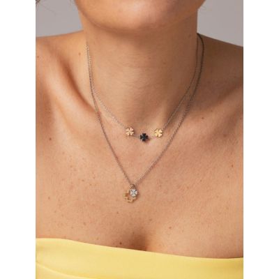 Colar One Jewels Lucky Flower Crystal OJLFN04SG
