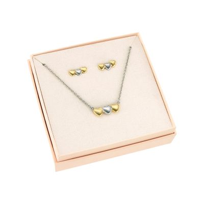 Conjunto One Jewels Crazy Heart Colar & Brincos OJSET10SG