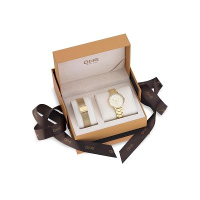 Relógio One Be Golden Box