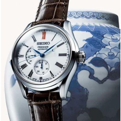 Relógio Seiko Presage Mostrador Porcelana Arita SPB093J1