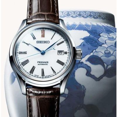 Relógio Seiko Presage Mostrador Porcelana Arita SPB095J1