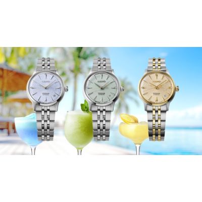 Relógio Seiko Presage Cocktail Time Frozen Sky Diving SRPL61J1