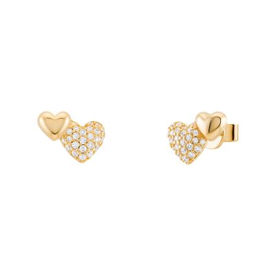 Brincos Unike Jewellery Two Hearts