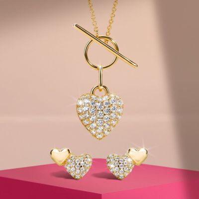 Brincos Unike Jewellery Two Hearts UK.BR.JT0026.00.00