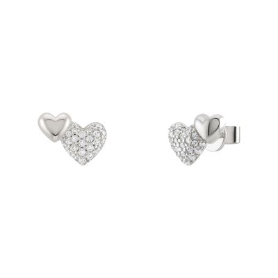 Brincos Unike Jewellery Two Hearts