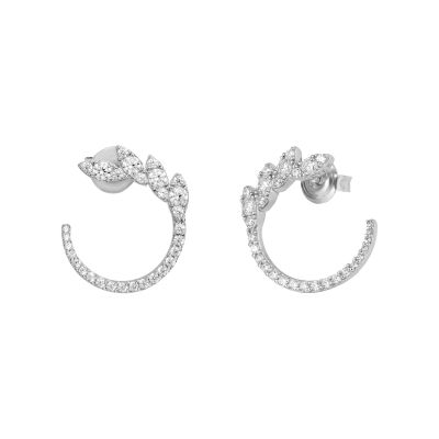 Brincos Unike Jewellery Half Leaves Circle