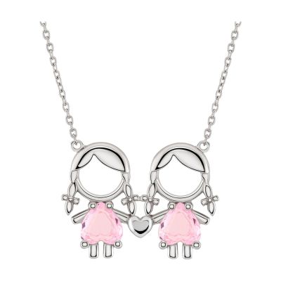 Colar Unike Jewellery Mum Girl & Girl Pink