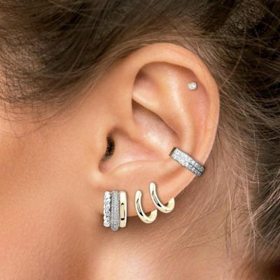 Brincos Unike Jewellery Timeless Classy C&c Mini Bold UK.AR.1205.0006