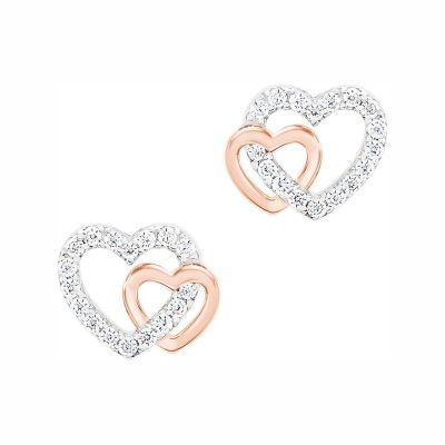 Brincos Unike Jewellery Classy & Chic Two Hearts UK.BR.1204.0151