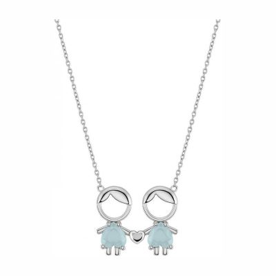 Colar Unike Jewellery Timeless Boy & Boy Aqua Blue UK.CL.1110.0015