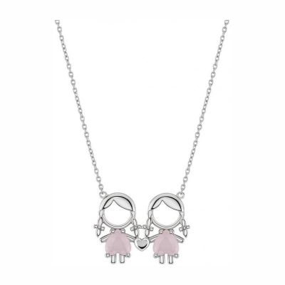 Colar Unike Jewellery Timeless Girl & Girl Pale Pink UK.CL.1110.0016