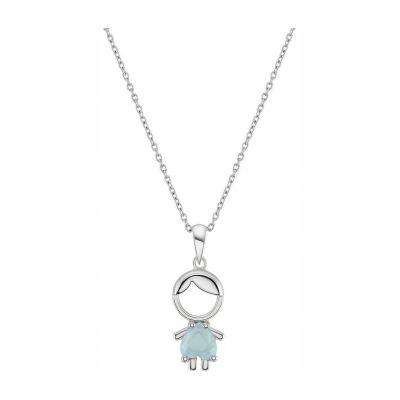 Colar Unike Jewellery Timeless Boy Aqua Blue UK.CL.1110.0018