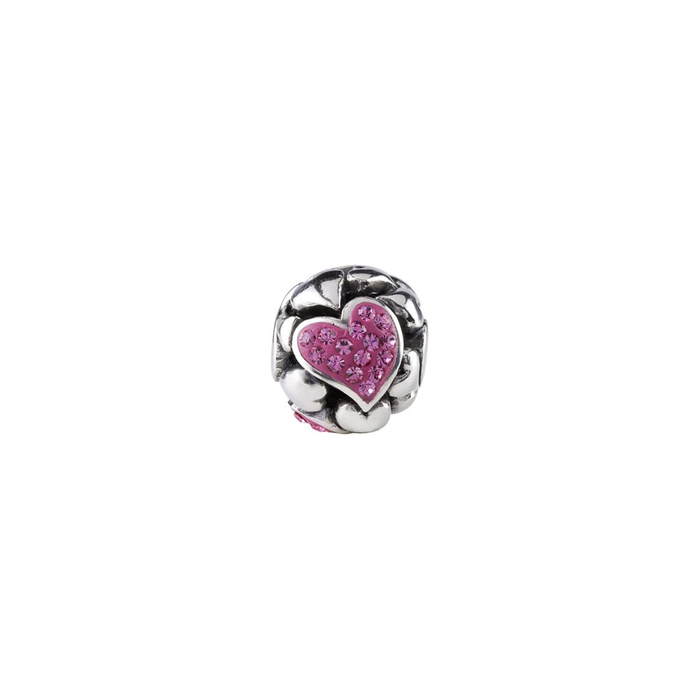 Conta Silverado Centro Bling Bling Corações Rosa BM022-2