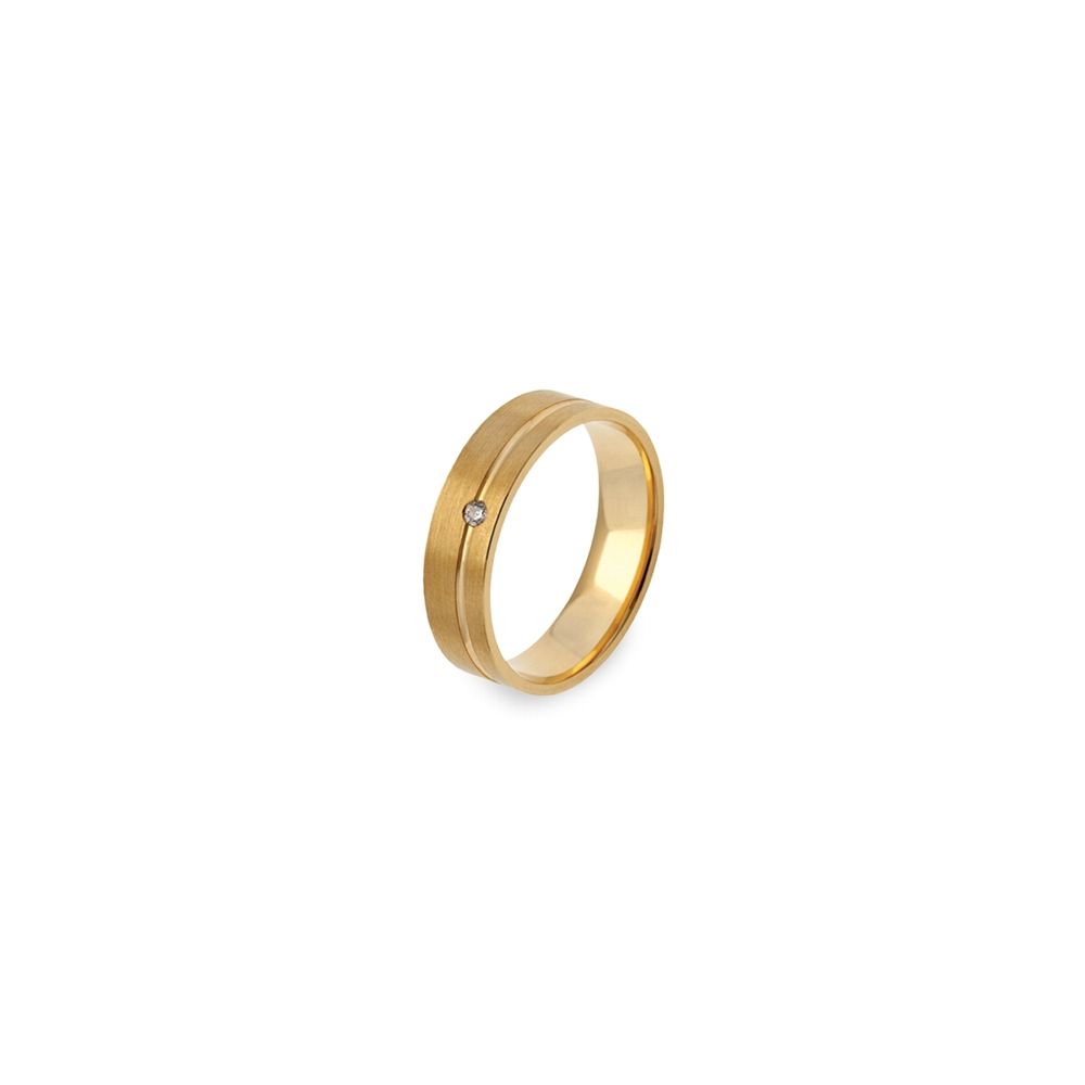 Aliança de Casamento Ouro e Diamante Eternis WM46-Y-D-19K
