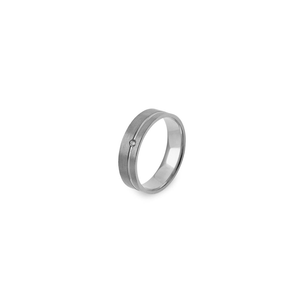 Aliança de Casamento Ouro e Diamante Eternis WM46-W-D-19K
