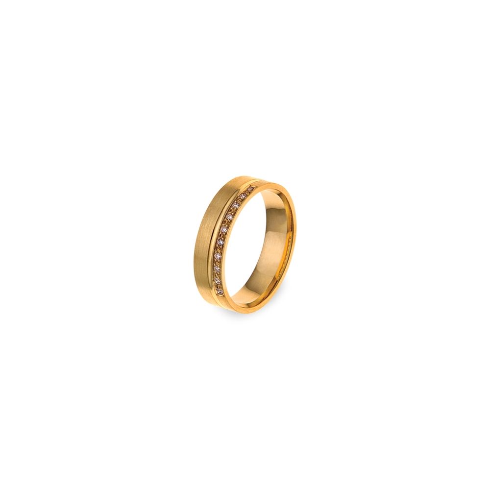 Aliança de Casamento Ouro e Diamantes Eternis WM47-Y-D-19K