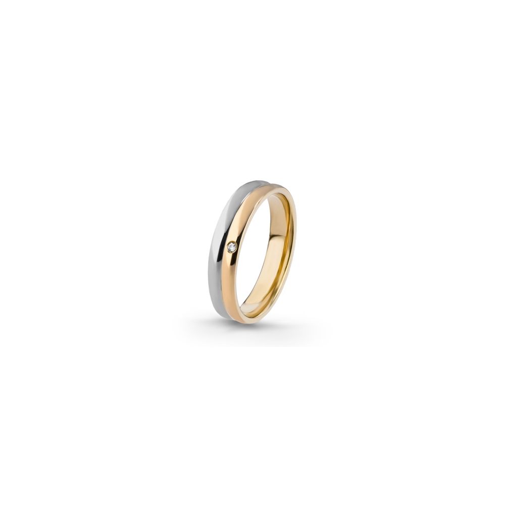Aliança de Casamento Ouro e Diamante Eternis EM3A4YW-D-19K