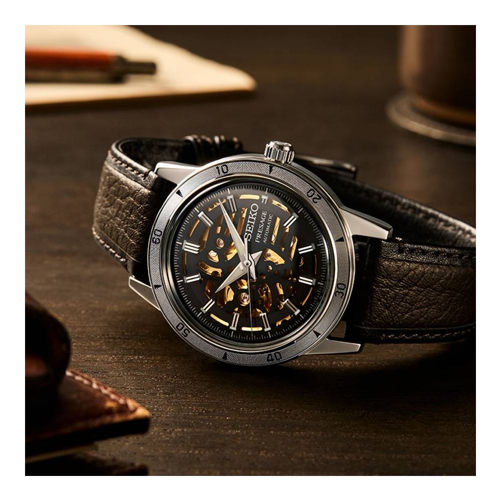 Rélogio Seiko Presage Style 60's Skeleton SSA461J1