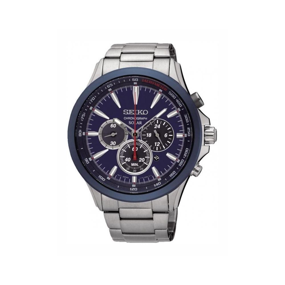 Relógio Seiko Solar Cronógrafo Azul SSC495P1