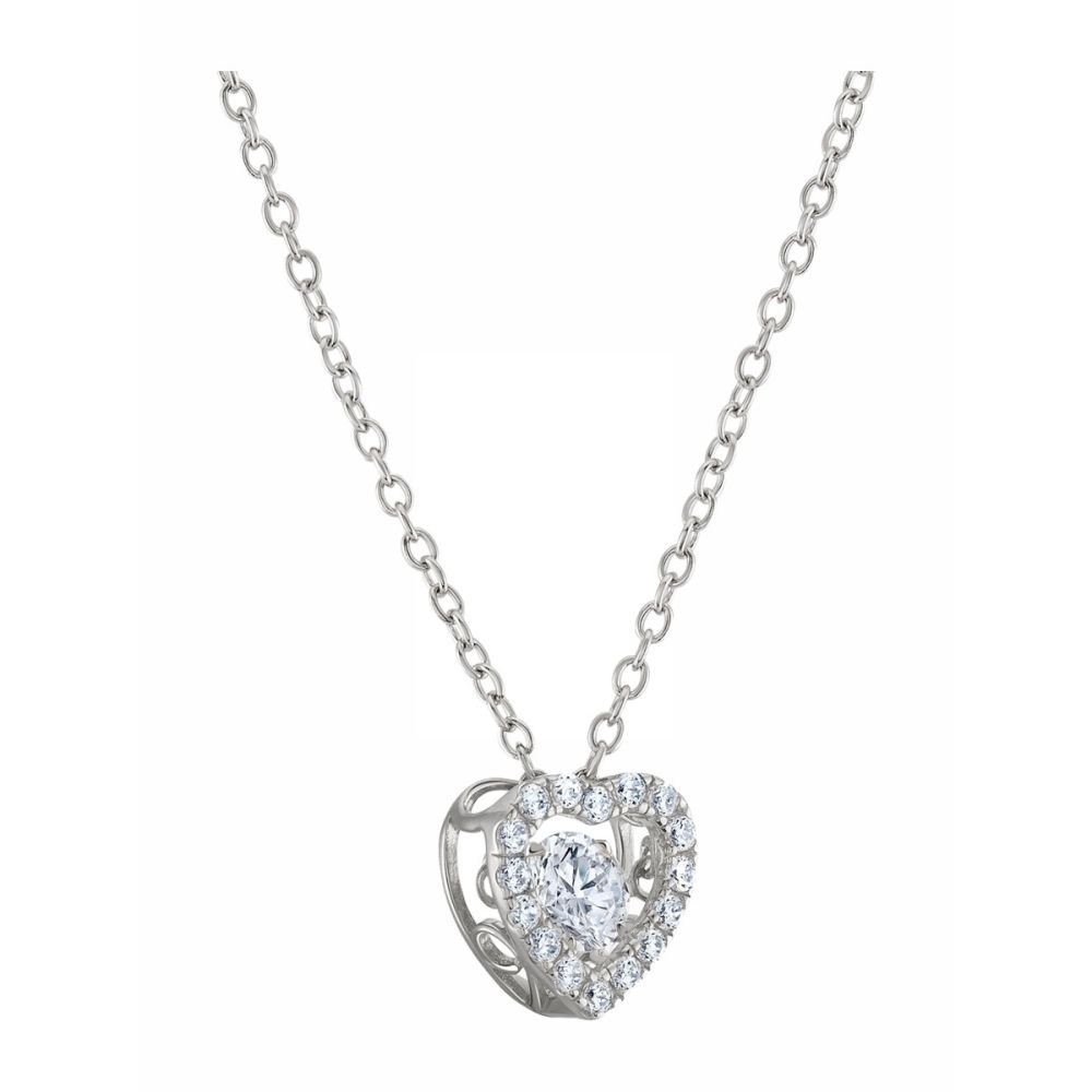 Colar Unike Jewellery Valentines Day Solitaire Heart UK.CL.1204.0324. 