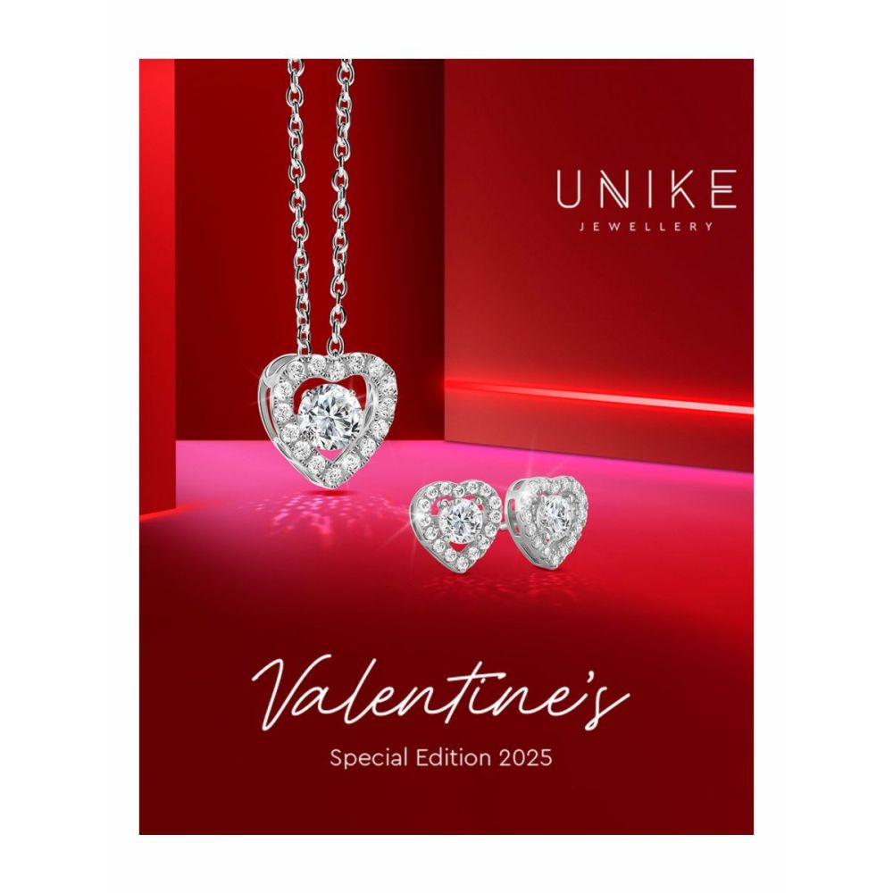 Colar Unike Jewellery Valentines Day Solitaire Heart UK.CL.1204.0324. 