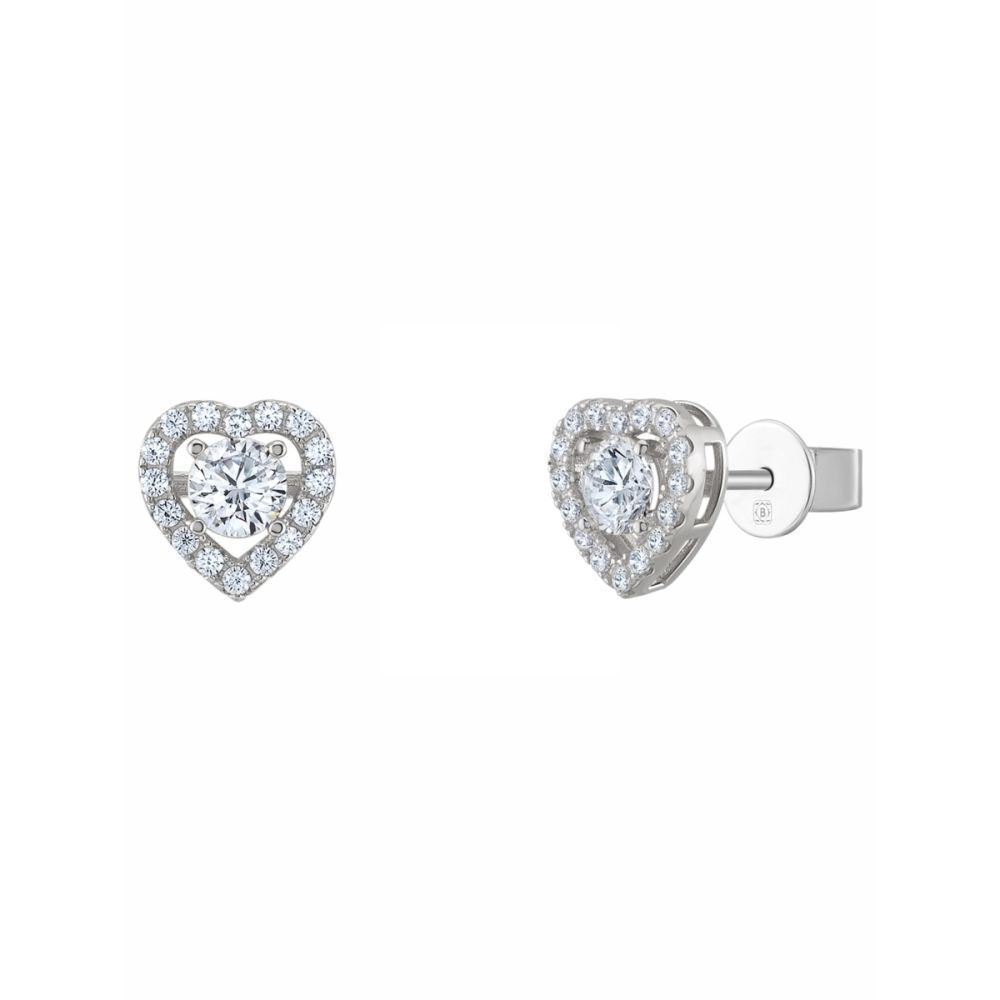 Brincos Unike Jewellery Valentines Day Solitaire Heart UK.BR.1204.0205