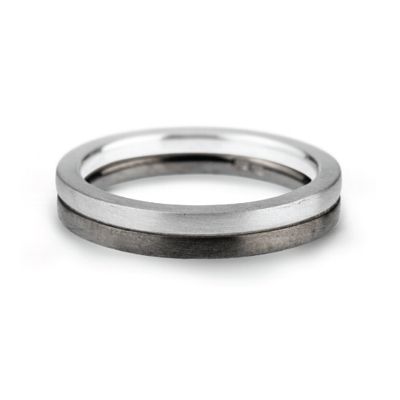 Aliança de Namoro/compromisso Prata I Love Silver Design ILS1024-GM