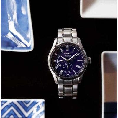 Relógio Seiko Presage Mostrador Esmalte Azul SPB091J1
